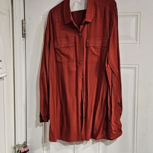 New Directions Vibrant Orange Blouse